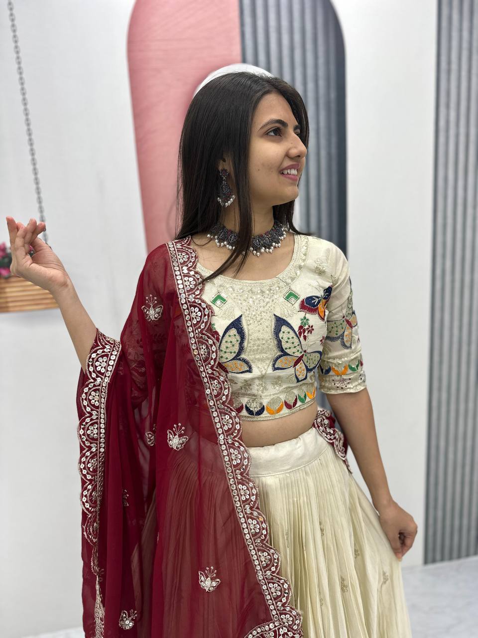 Butterfly Elegant Heavy Thread Lehenga Choli