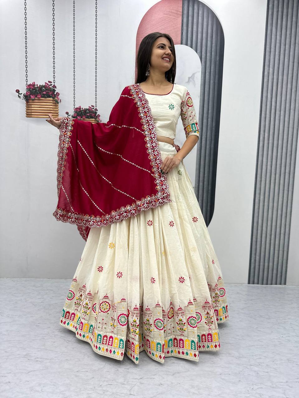 Rivya Royal Looks Pure Cotton Lehenga Choli