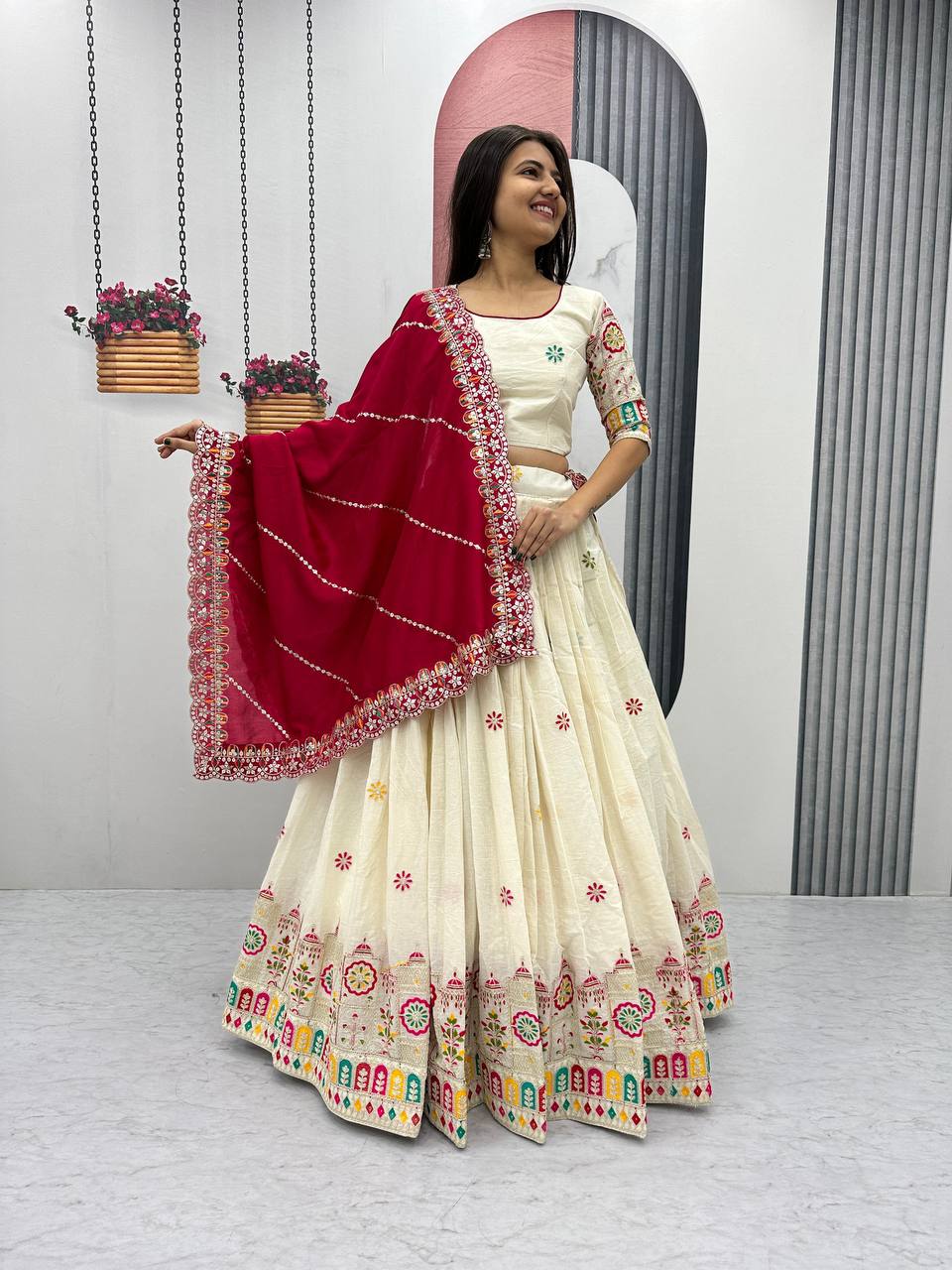 Rivya Royal Looks Pure Cotton Lehenga Choli