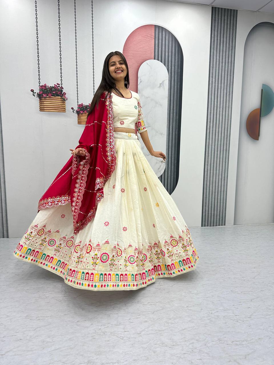 Rivya Royal Looks Pure Cotton Lehenga Choli