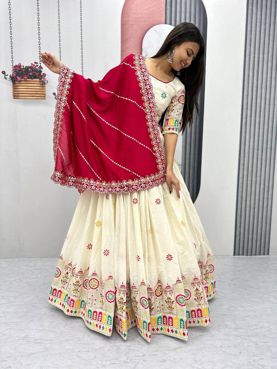 Rivya Royal Looks Pure Cotton Lehenga Choli