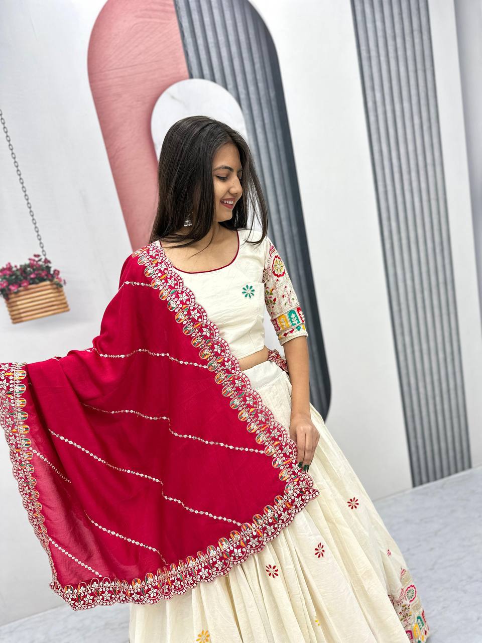 Rivya Royal Looks Pure Cotton Lehenga Choli
