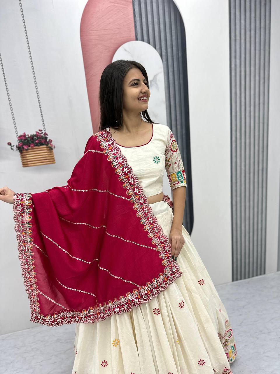 Rivya Royal Looks Pure Cotton Lehenga Choli