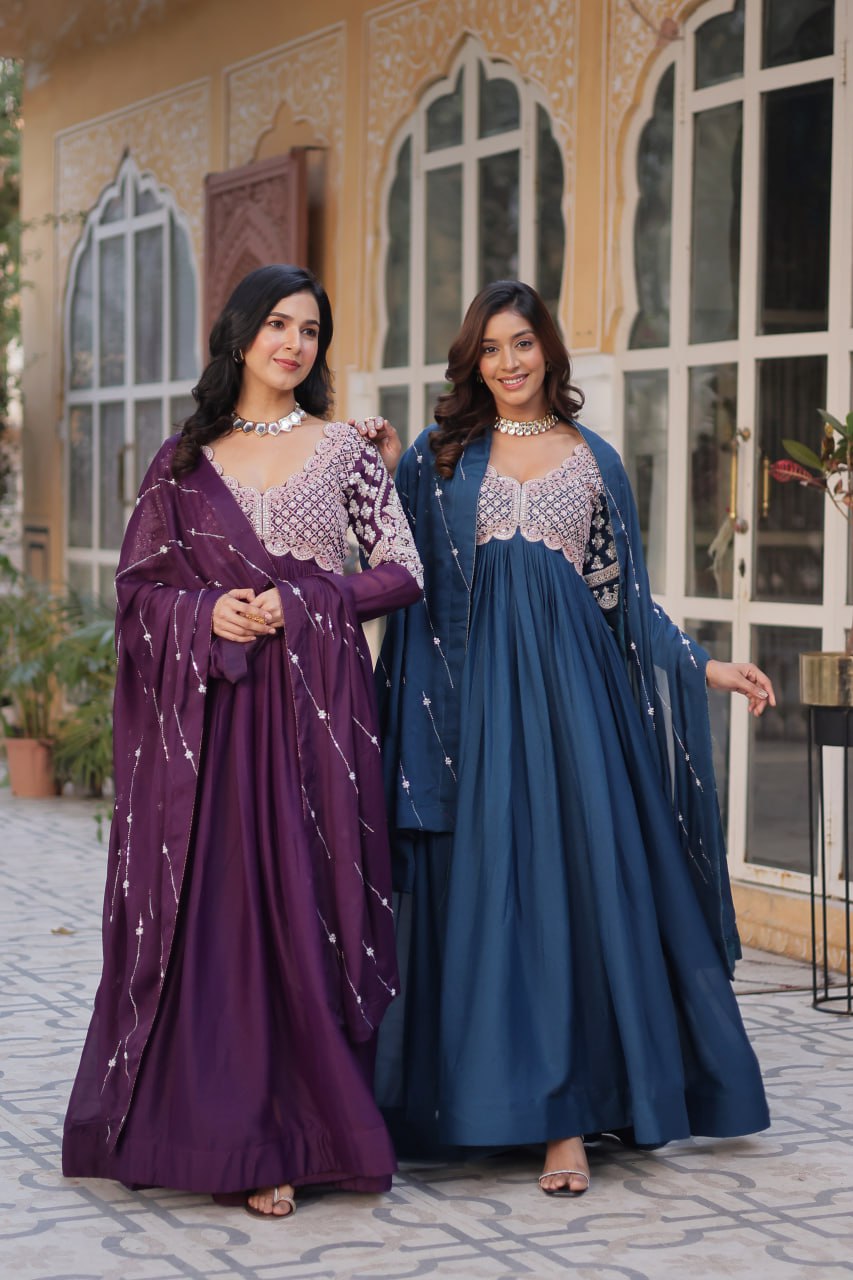 Vedanshi Tradition Star Georgette Gown