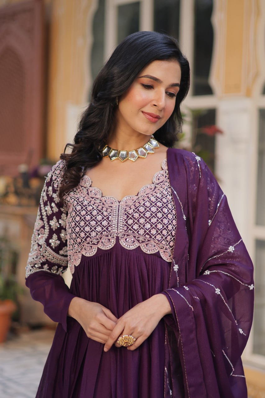 Vedanshi Tradition Star Georgette Gown