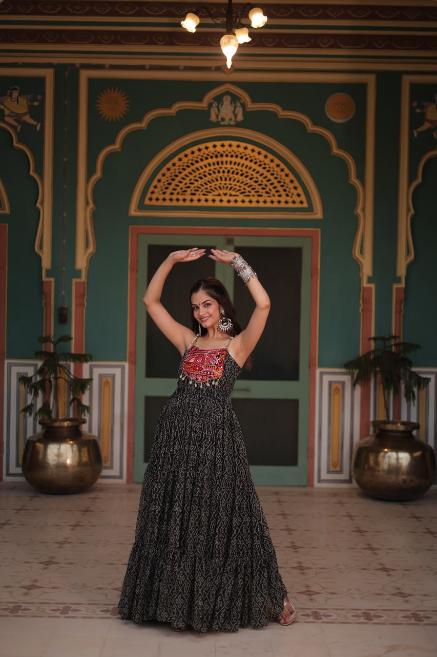 Rangilo Saawan Mirror Work Magic Garba Gown