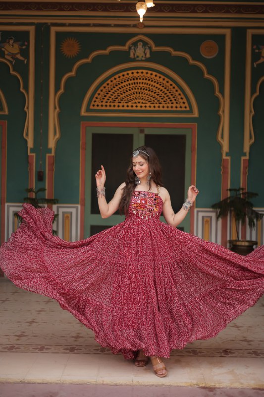 Rangilo Saawan Mirror Work Magic Garba Gown