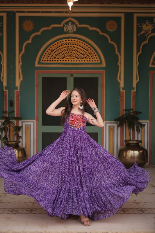 Rangilo Saawan Mirror Work Magic Garba Gown