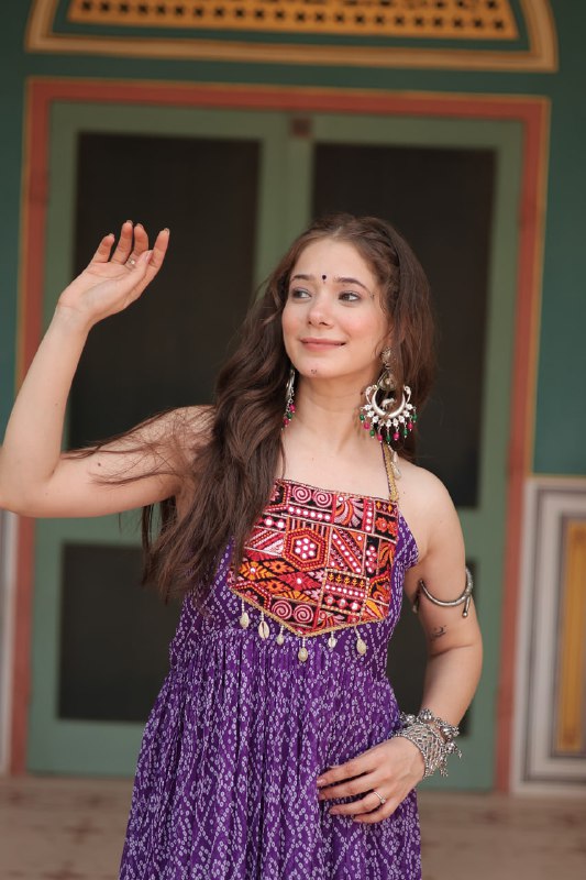 Rangilo Saawan Mirror Work Magic Garba Gown