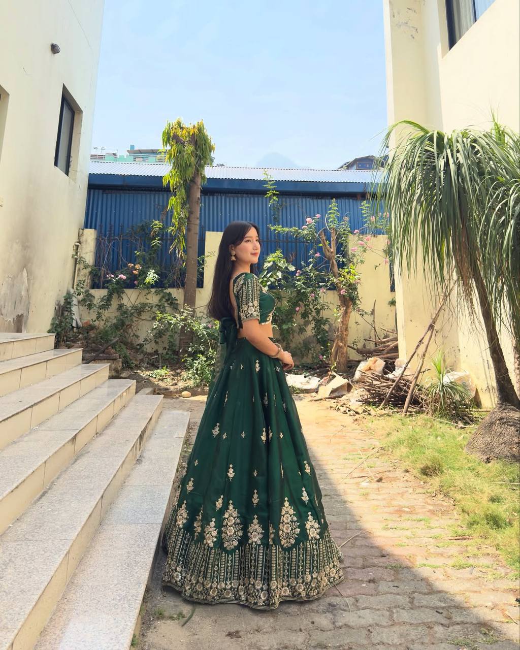 Crimson Grace Aadhya’s Royal Bloom Lahenga Set
