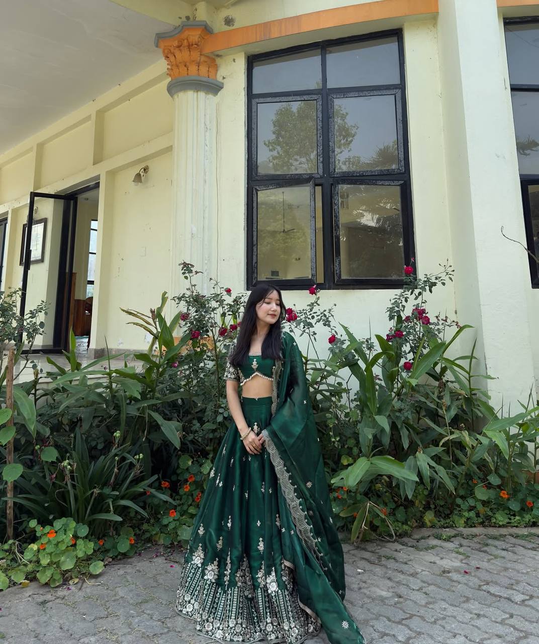 Crimson Grace Aadhya’s Royal Bloom Lahenga Set