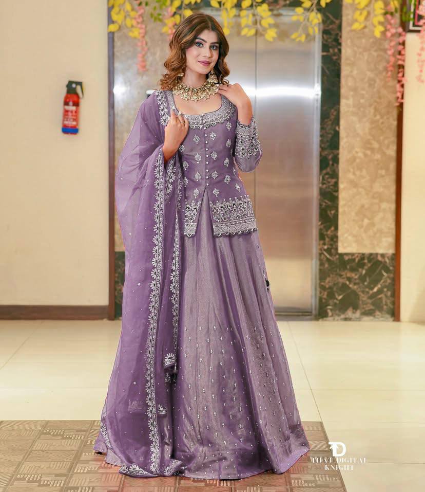 Rangrez Royalty Sharara Suit Set with Exquisite Embroidery Work