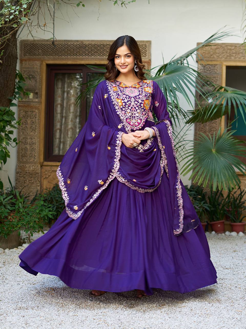 Regal Rhythm Mirror Magic Edition Gown With Duptta
