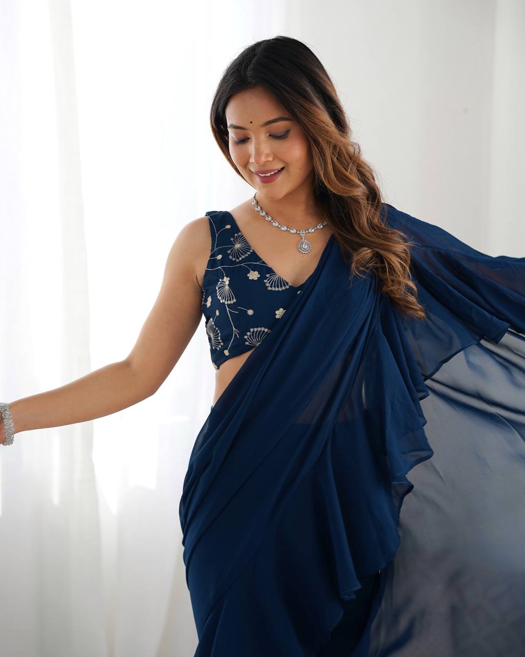 Mishka Shanaya Edition Beautiful Sharara Saree