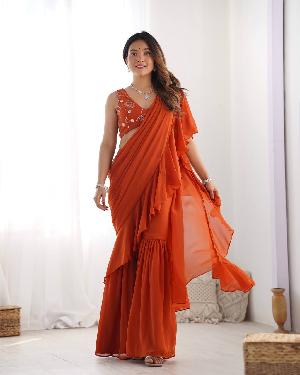 Mishka Shanaya Edition Beautiful Sharara Saree