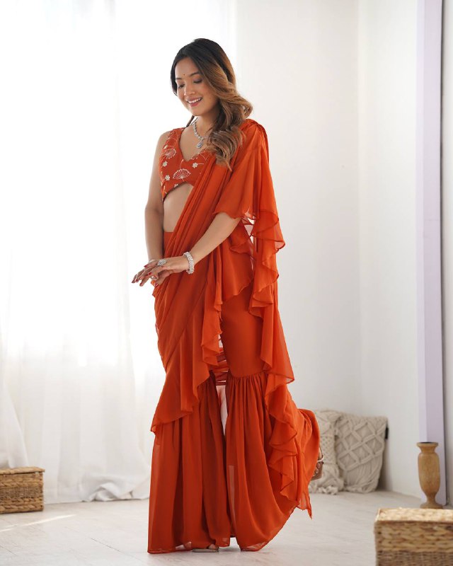 Mishka Shanaya Edition Beautiful Sharara Saree