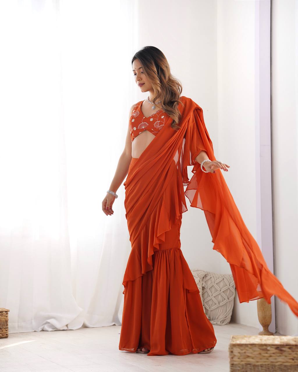 Mishka Shanaya Edition Beautiful Sharara Saree