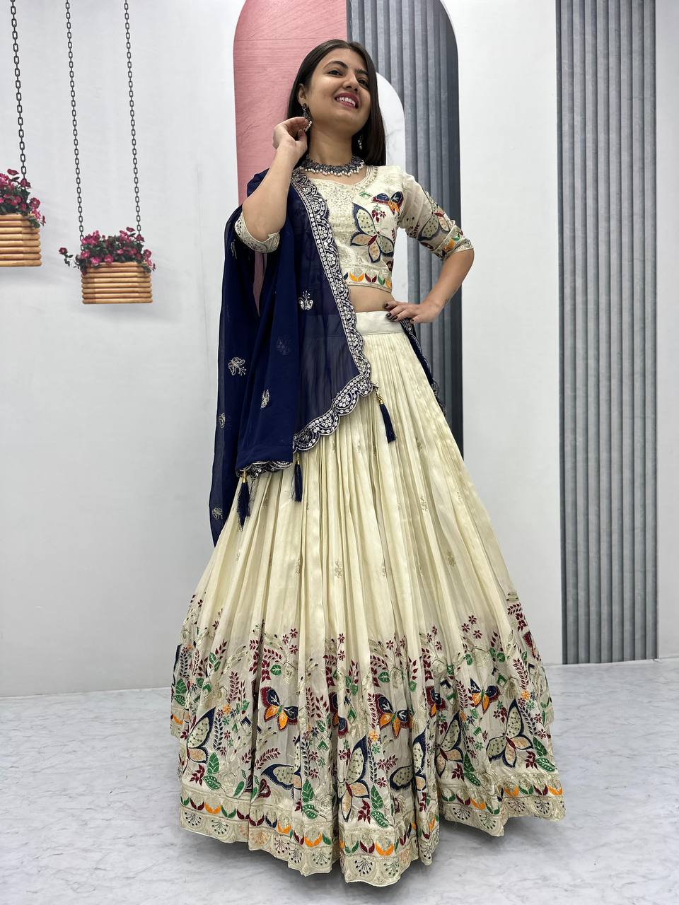 Butterfly Elegant Heavy Thread Lehenga Choli
