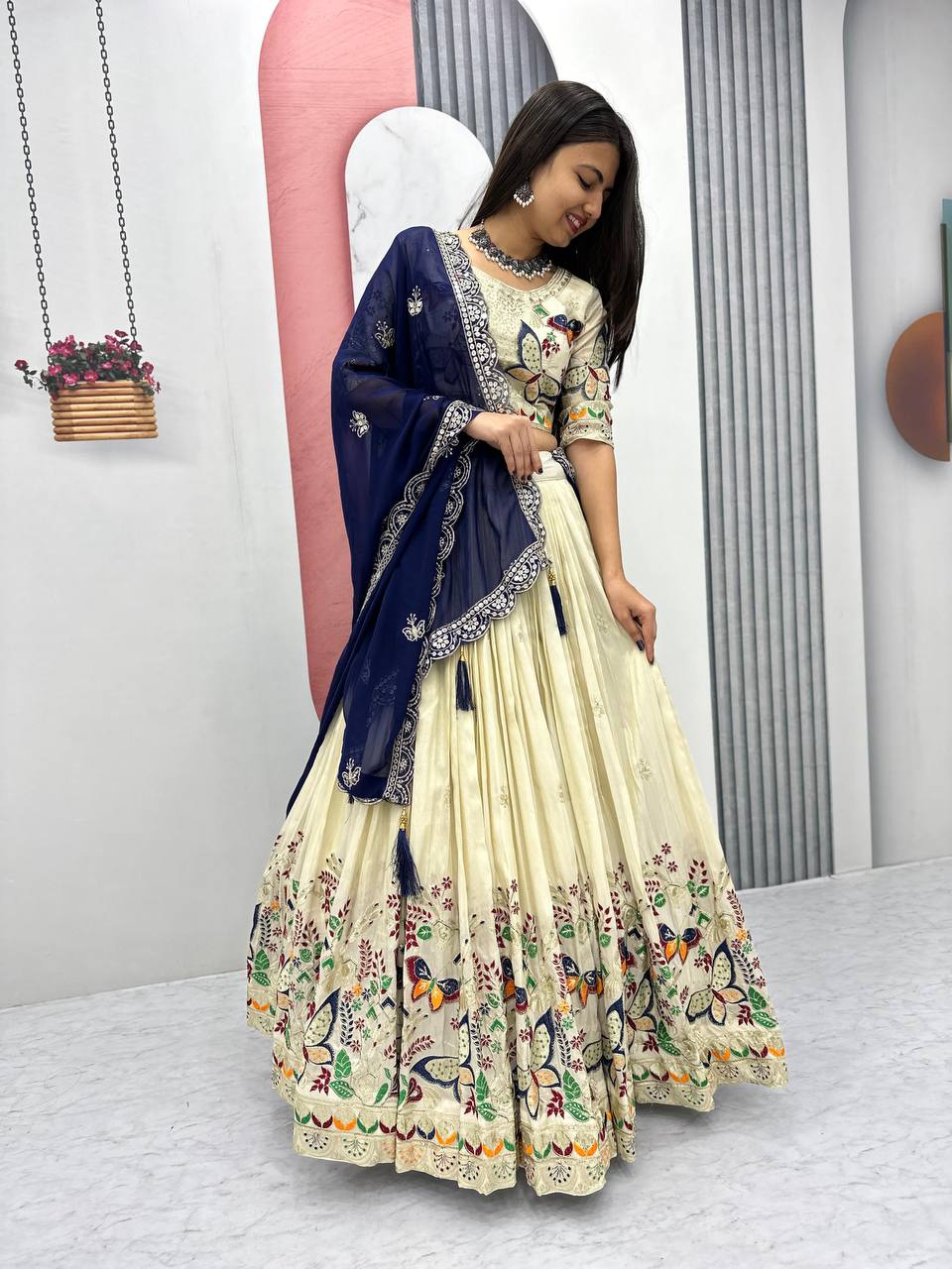 Butterfly Elegant Heavy Thread Lehenga Choli