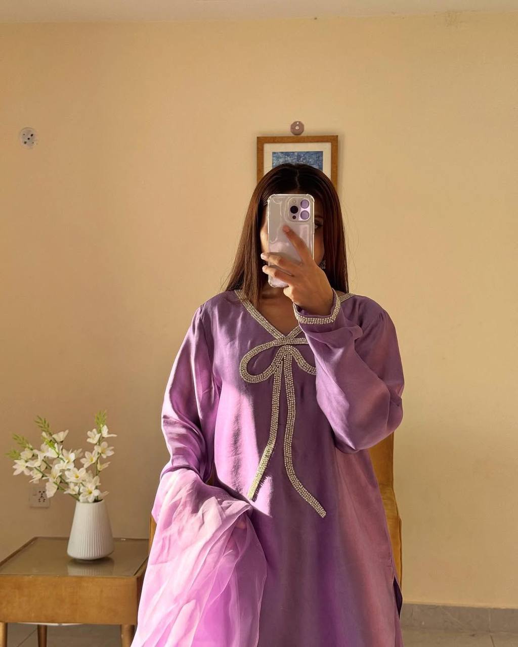 Riyana's Ribbon Bloom Pretty Beads Work Salwaar Suit