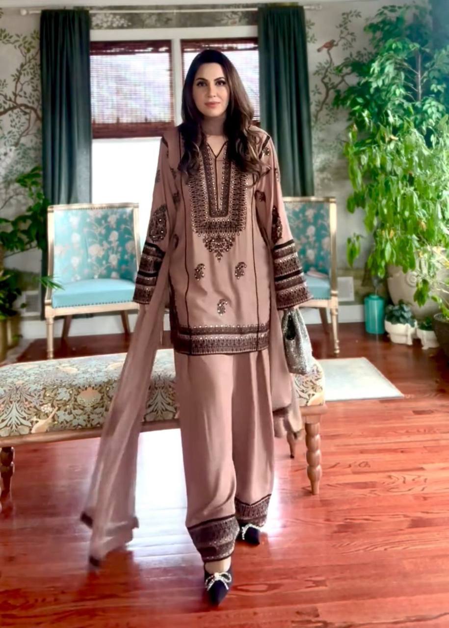 Devika Grace Ivory Echo Natural Silk Salwar Suit