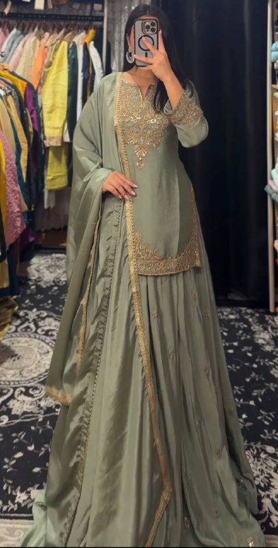 Maira Elegance Chinnon Silk Good Looking Lehenga Set With Dupatta