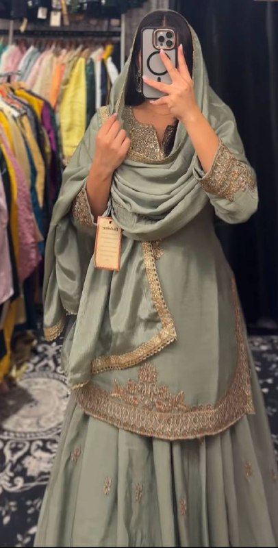 Maira Elegance Chinnon Silk Good Looking Lehenga Set With Dupatta