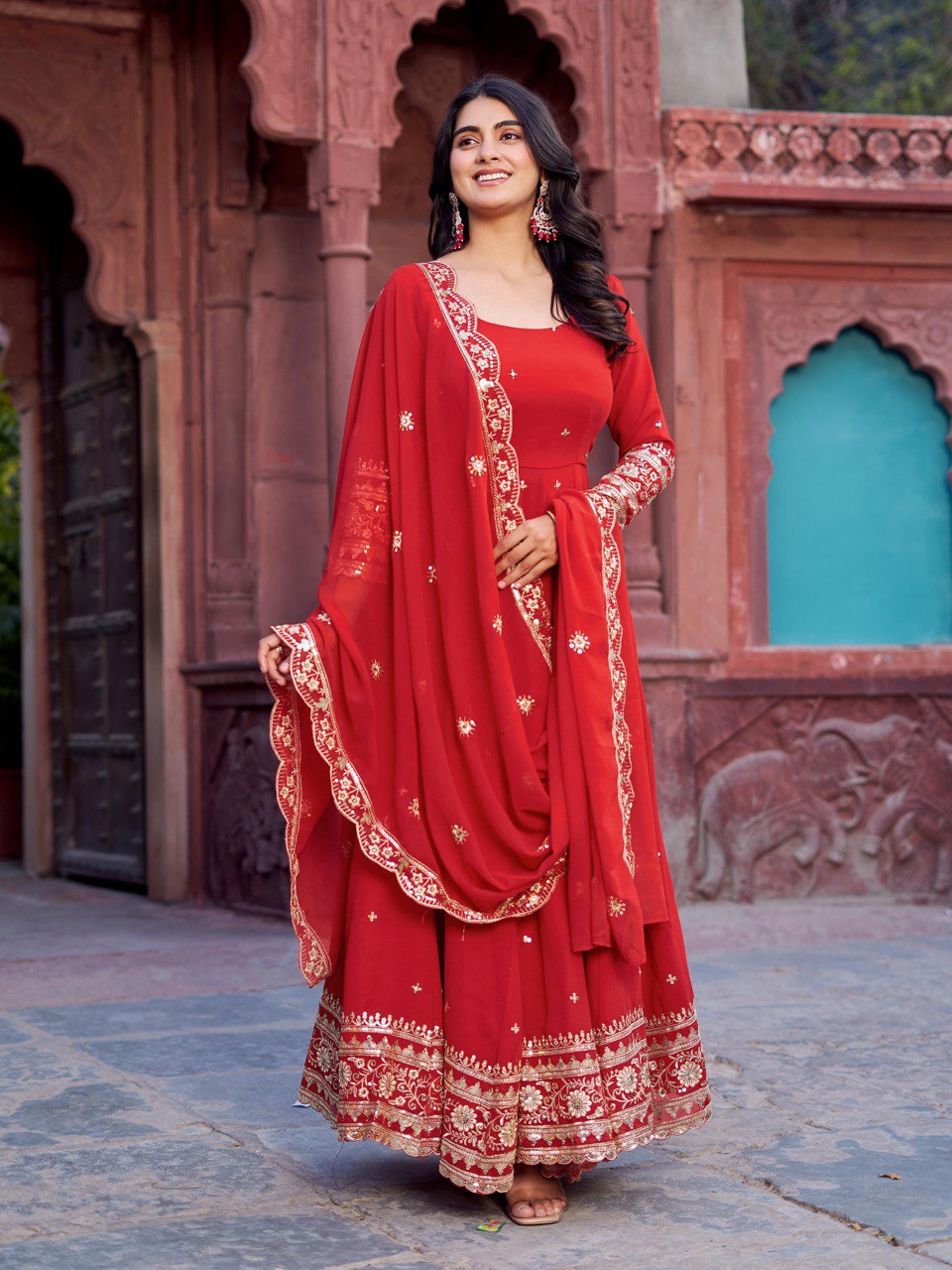 Sitara Festive Bond Faux Georgette Anarkali Gown