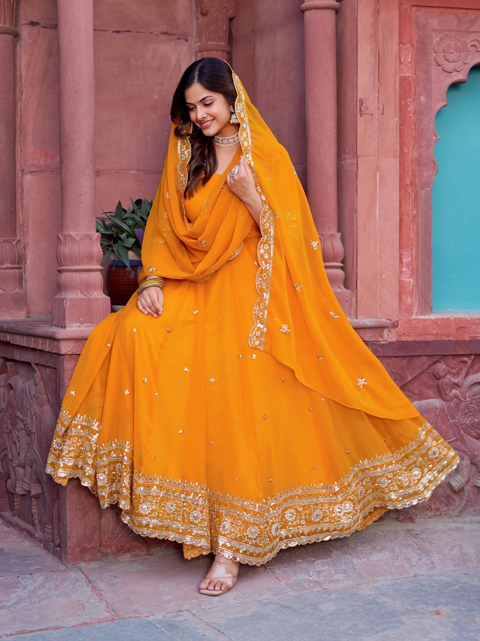 Sitara Festive Bond Faux Georgette Anarkali Gown