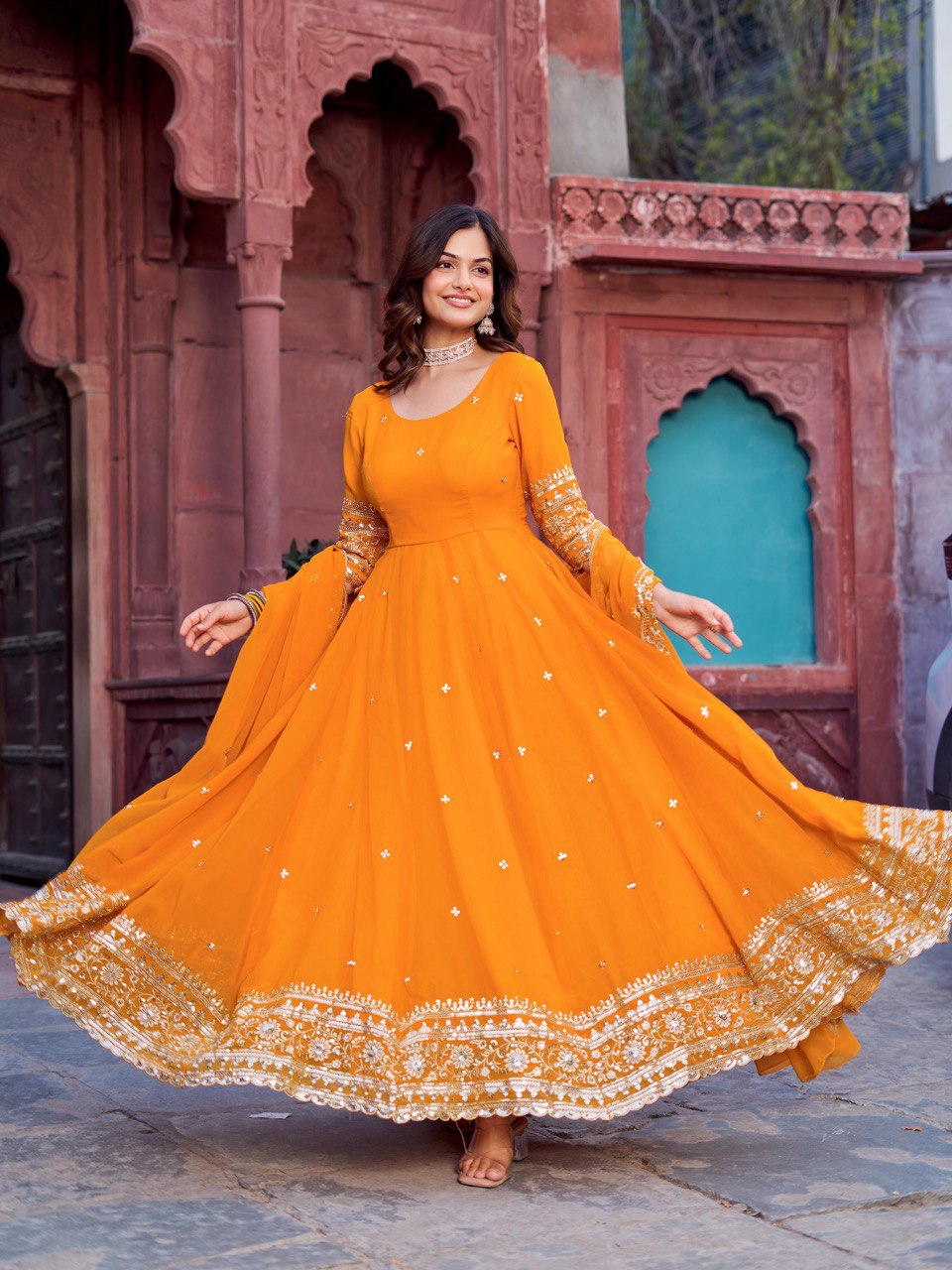 Sitara Festive Bond Faux Georgette Anarkali Gown