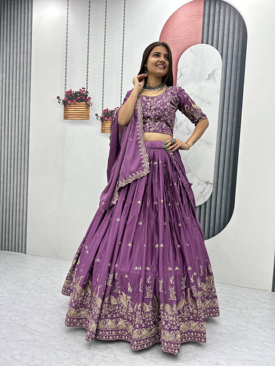 Ayana Designer EmbroideryThread Work Lehenga Choli