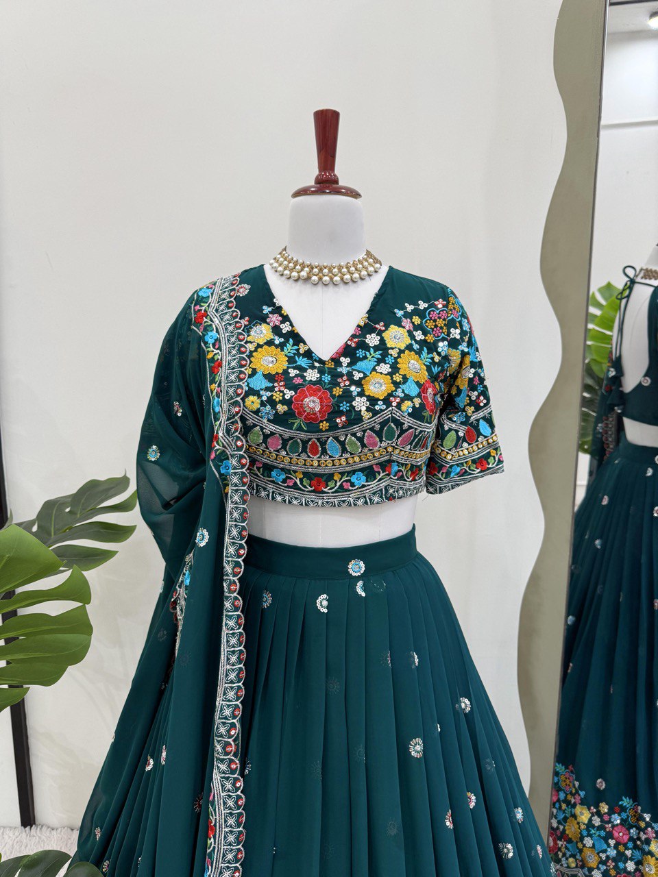 Kritira Blooming Hevay Thread With Sequnce Work Lehenga Set