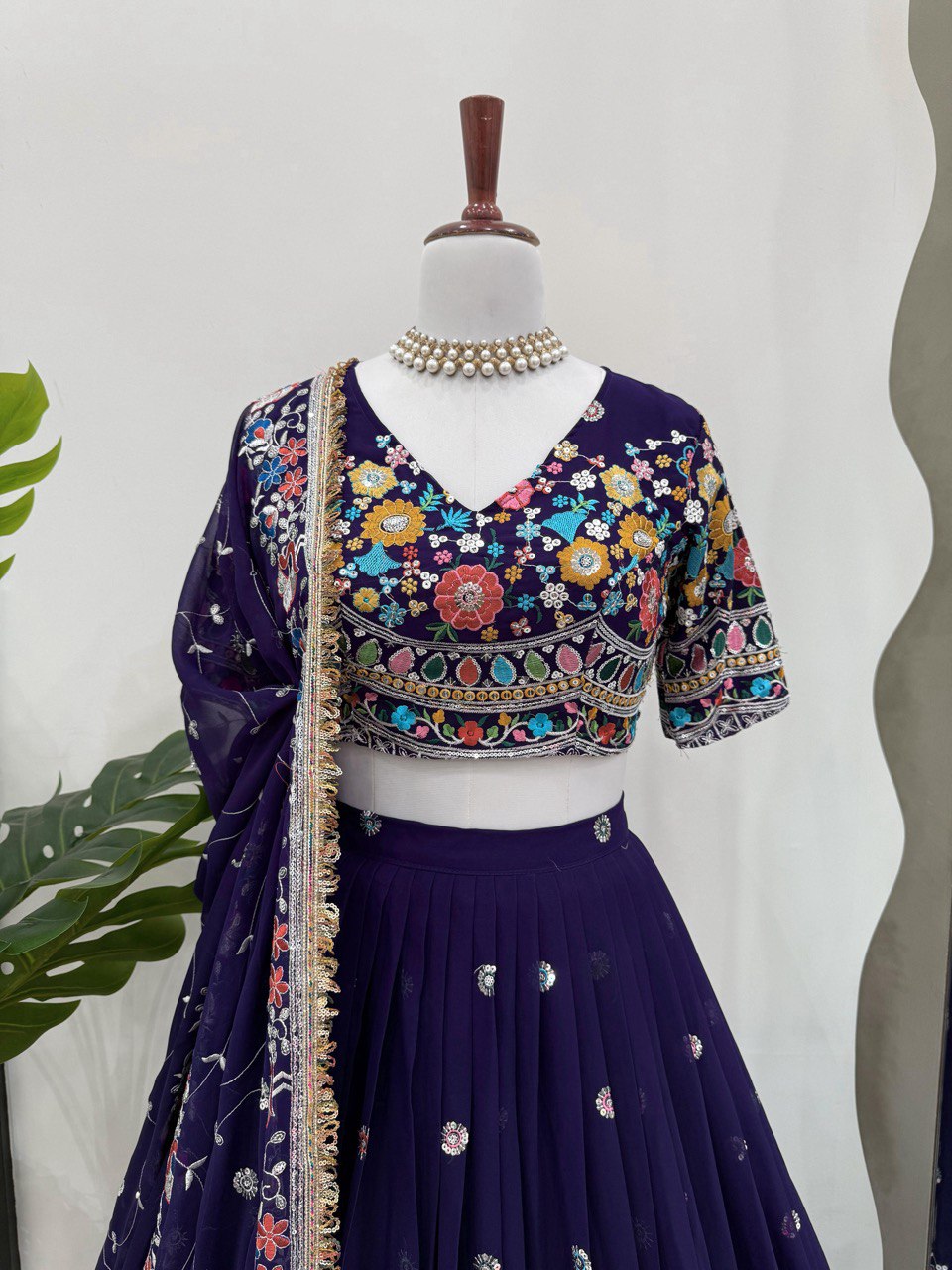 Kritira Blooming Hevay Thread With Sequnce Work Lehenga Set