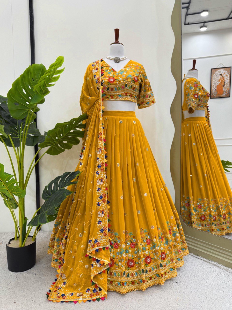 Kritira Blooming Hevay Thread With Sequnce Work Lehenga Set