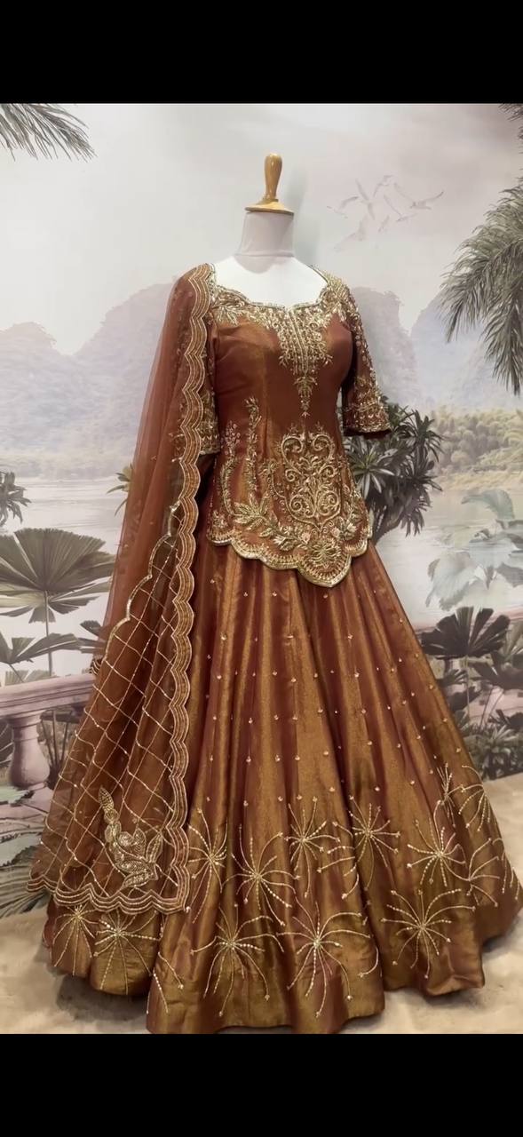Zohira Zest Golden Thread Embroidery Set With Dupatta