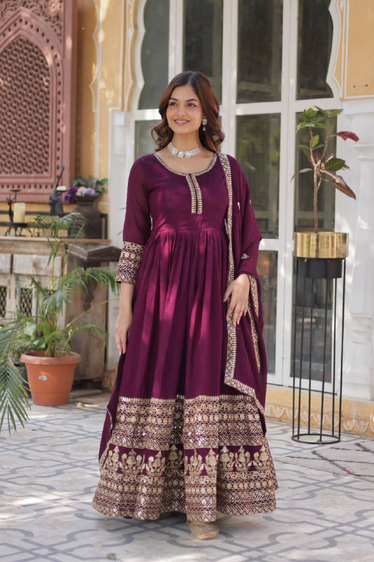 Ethnic Wear Inspiration Shimmer Anarkali gown