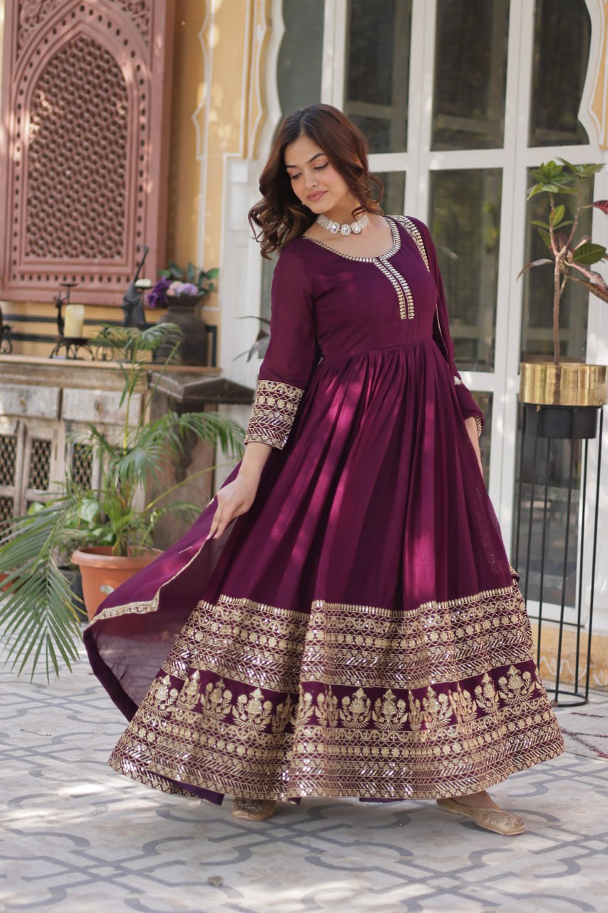 Ethnic Wear Inspiration Shimmer Anarkali gown