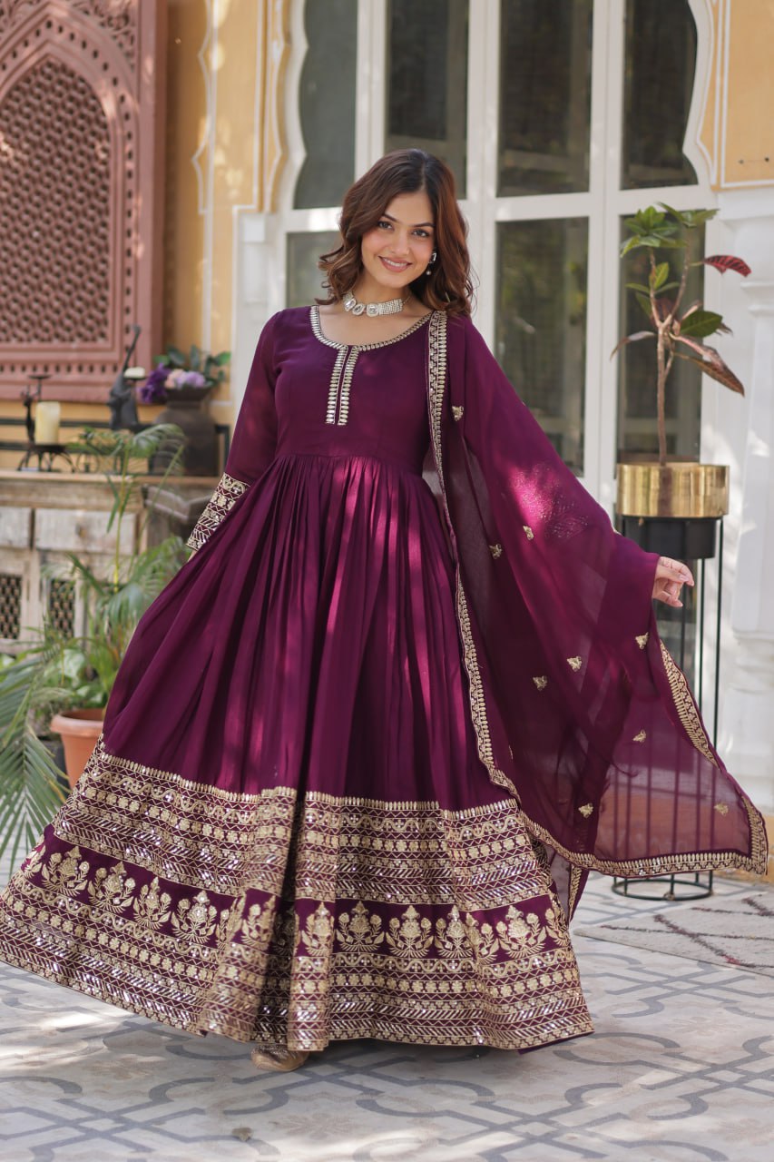 Ethnic Wear Inspiration Shimmer Anarkali gown