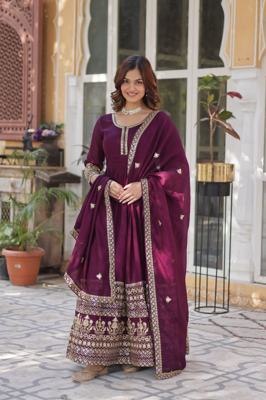 Ethnic Wear Inspiration Shimmer Anarkali gown