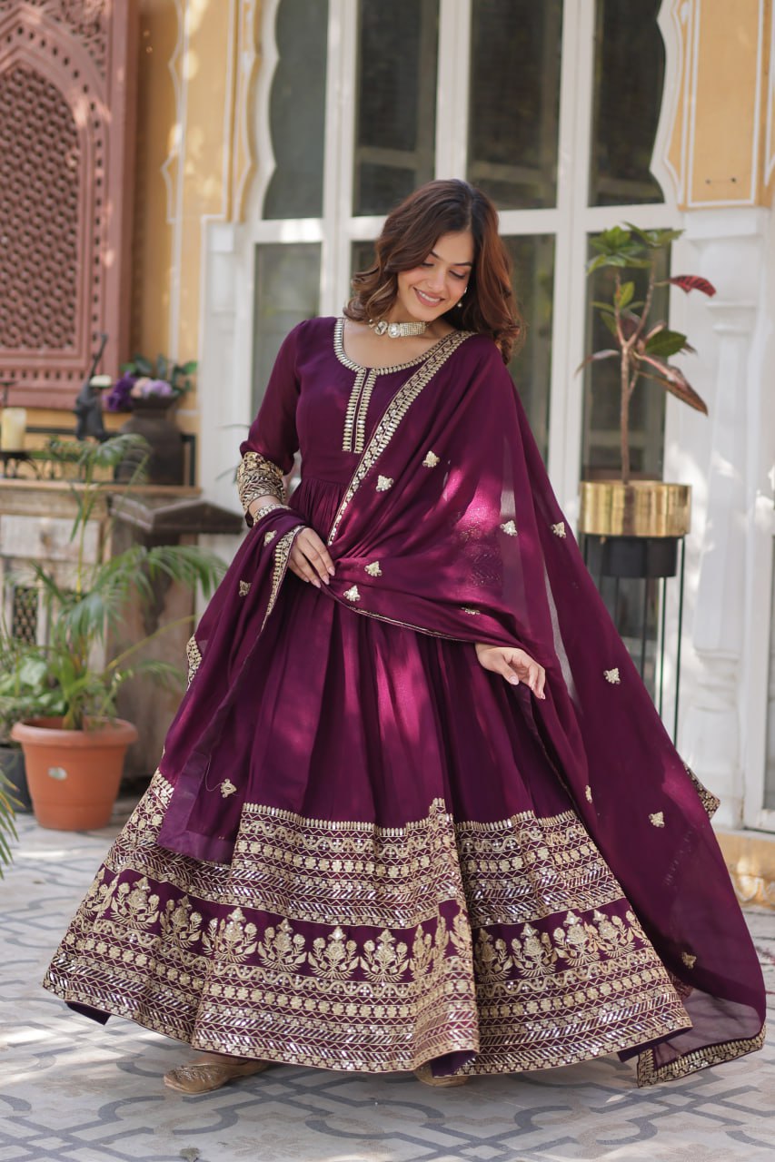 Ethnic Wear Inspiration Shimmer Anarkali gown