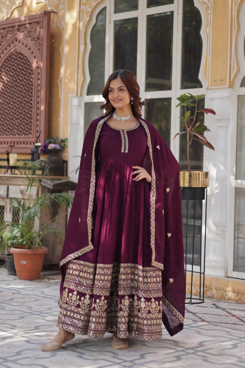 Ethnic Wear Inspiration Shimmer Anarkali gown