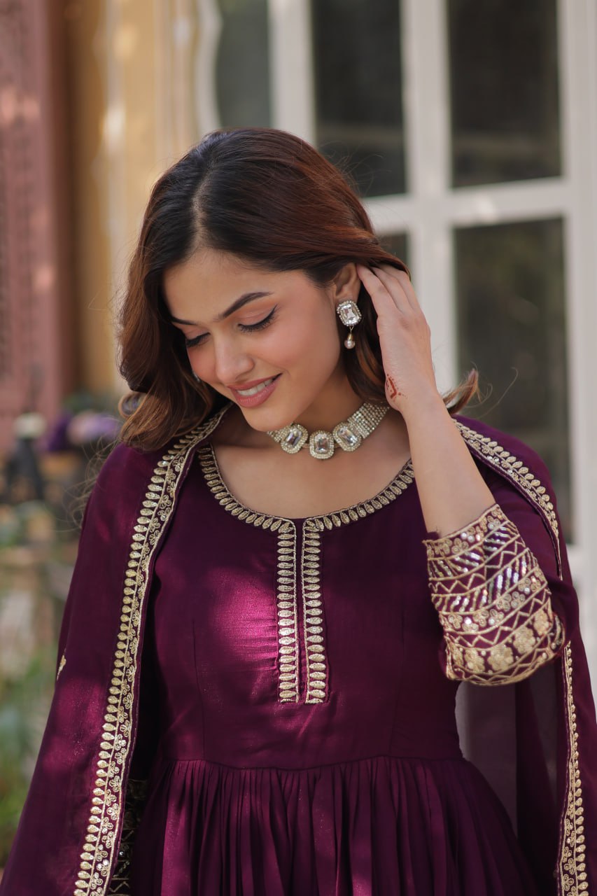 Ethnic Wear Inspiration Shimmer Anarkali gown