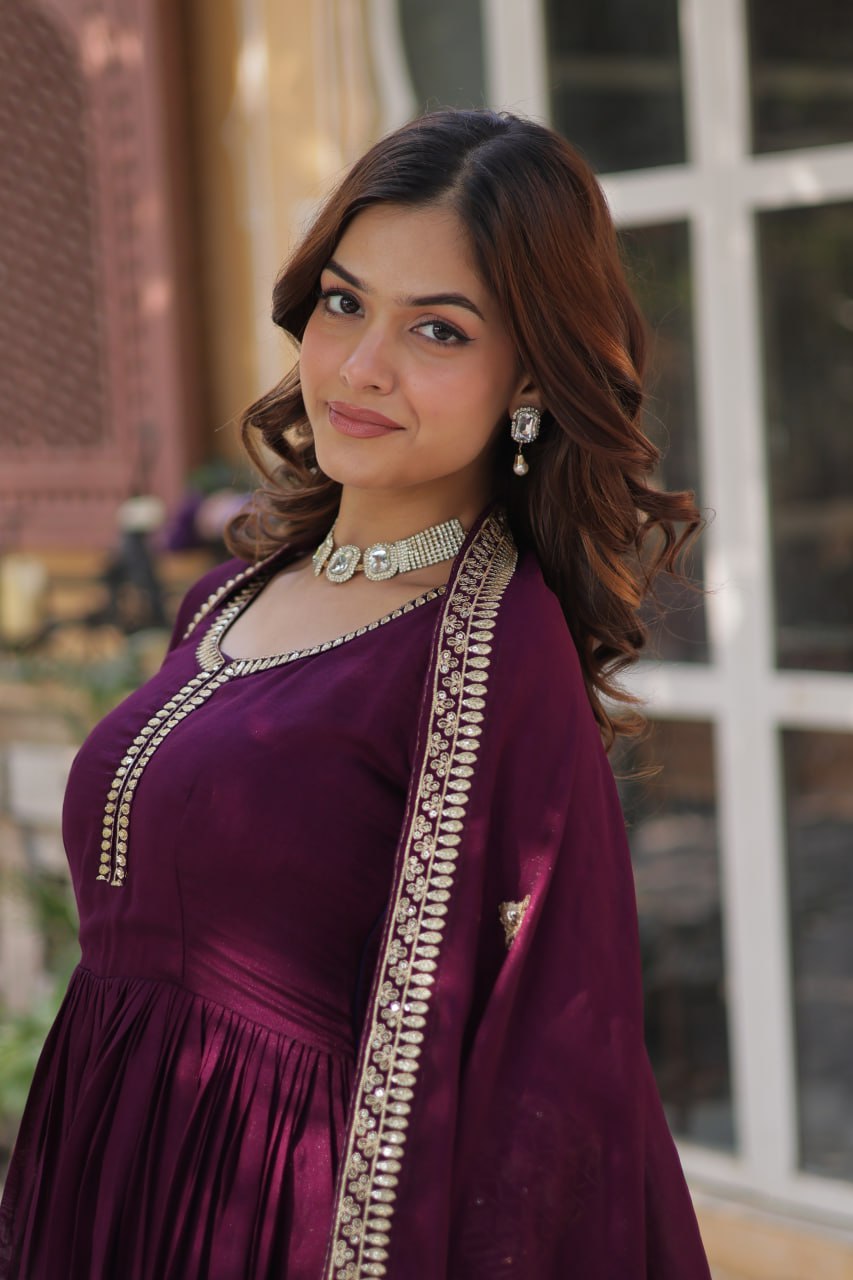 Ethnic Wear Inspiration Shimmer Anarkali gown