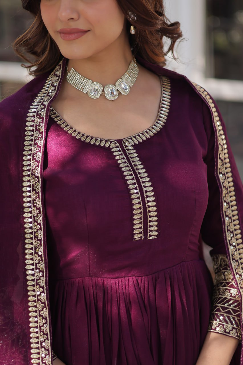 Ethnic Wear Inspiration Shimmer Anarkali gown
