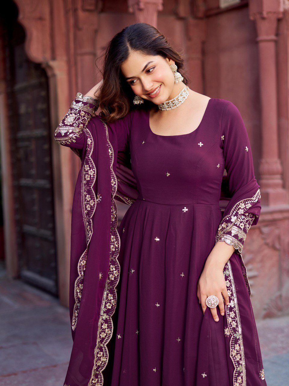 Sitara Festive Bond Faux Georgette Anarkali Gown