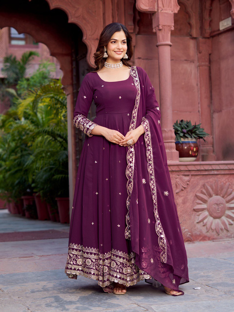 Sitara Festive Bond Faux Georgette Anarkali Gown