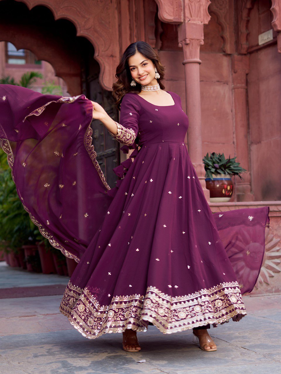 Sitara Festive Bond Faux Georgette Anarkali Gown