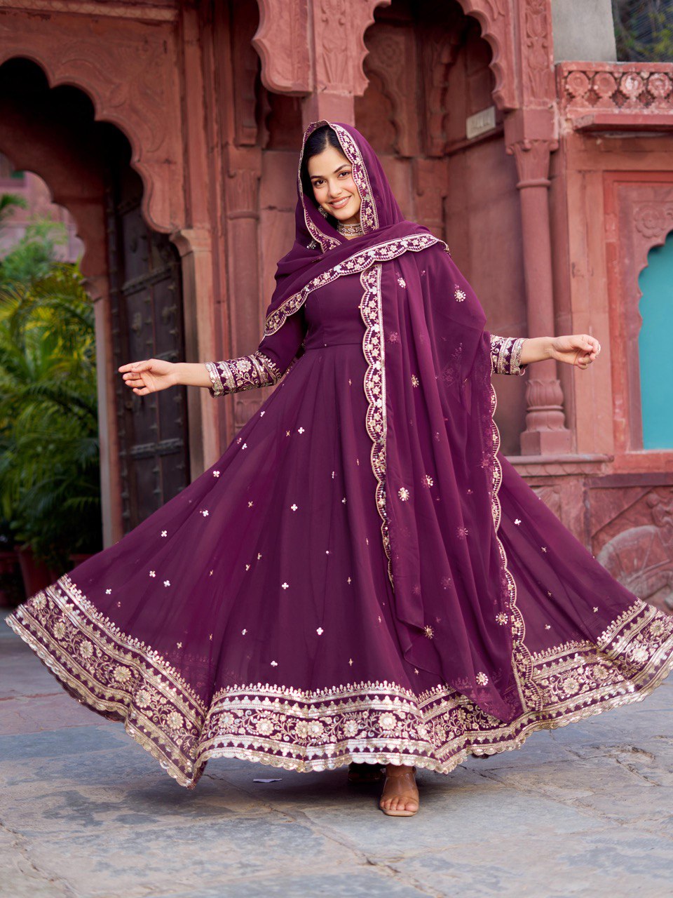 Sitara Festive Bond Faux Georgette Anarkali Gown