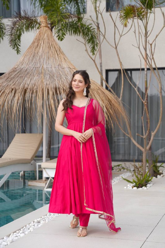 Kaelina Twirl in Pink Perfection Anarkali suit
