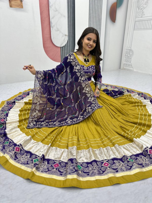 Vibrant Navratri Pure Cotton Lehenga Set
